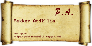 Pekker Atália névjegykártya